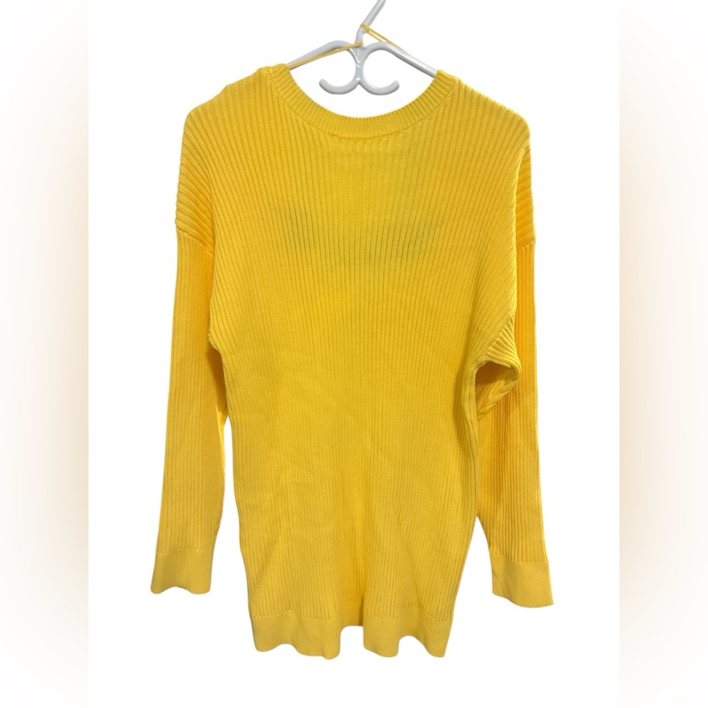 Zara Yellow Ribbed Women's Sweater